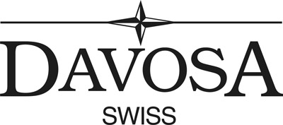 Davosa-Logo mit stilisiertem Kompass, schwarzer Text auf weißem Hintergrund.