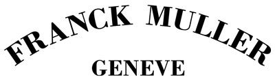 Franck Muller Logo in schwarz, eleganter Schriftzug, oberer Bogen FRANCK MULLER, unten GENEVE.