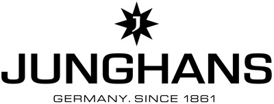 Logo der Marke Junghans: Schwarzer Stern über dem Firmennamen, darunter "Germany. Since 1861".