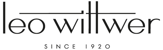 Leo Wittwer Logo, elegante schwarze Schrift auf weißem Hintergrund, seit 1920.