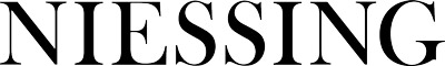 "Logo mit dem Wort 'NIESSING' in schwarzer Serifenschrift."